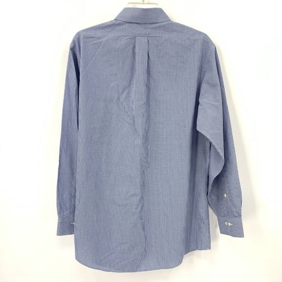 Brooks Brothers Regent Non Iron Dress Shirt Blue Plaid Mens 16 - 2/3 Large - Picture 3 of 3